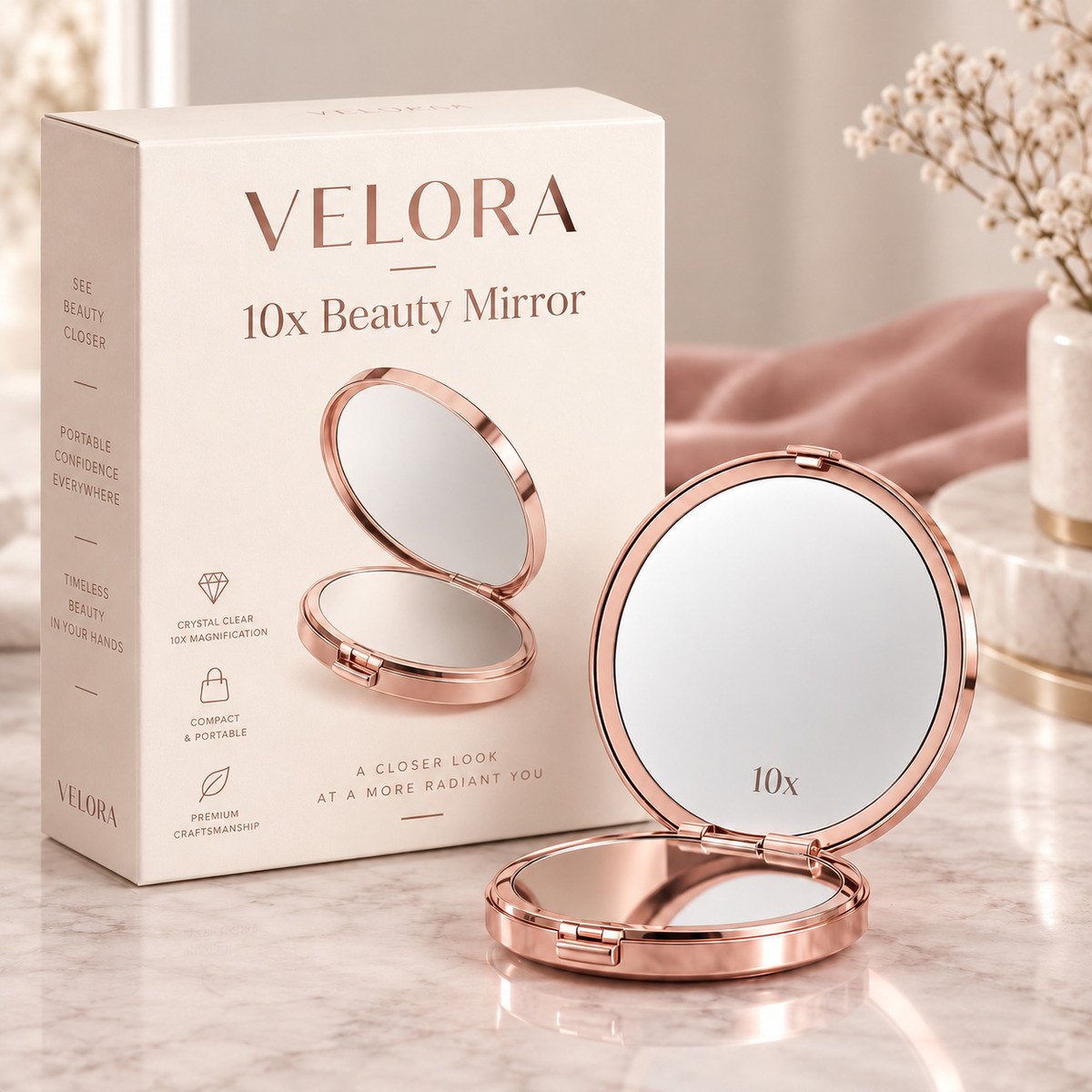 Velora 10x Beauty Mirror
