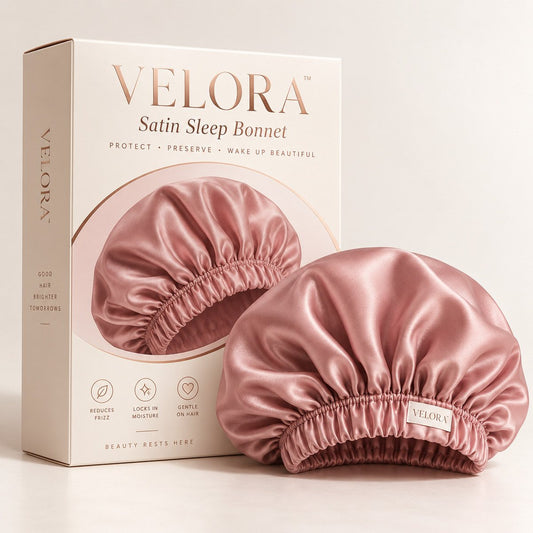 Velora satin sleep bonnet verstellbare satin