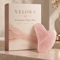 Velora Contour Gua Sha – Edelstahl-Set für die Gesichtsmassage - Velora