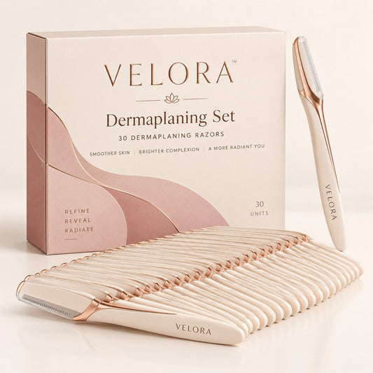 Velora Dermaplaning Set – 30 Präzisionsklingen für ein glattes Hautbild - Velora
