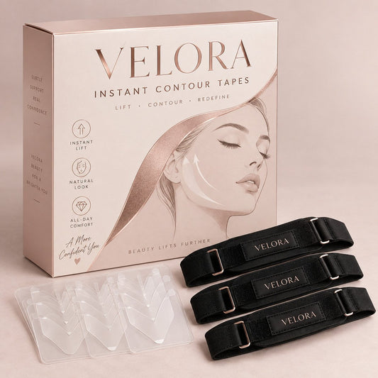 Velora Instant Contour Tapes – Unsichtbare Lifting-Tapes für Kinn & Kieferlinie - Velora