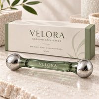 Velora Kühl-Applikator – Kühlender Massage-Roller für Gesicht & Augen - Velora