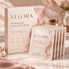 Velora Overnight Collagen Mask – Kollagen-Nachtmaske (5 Stück) - Velora