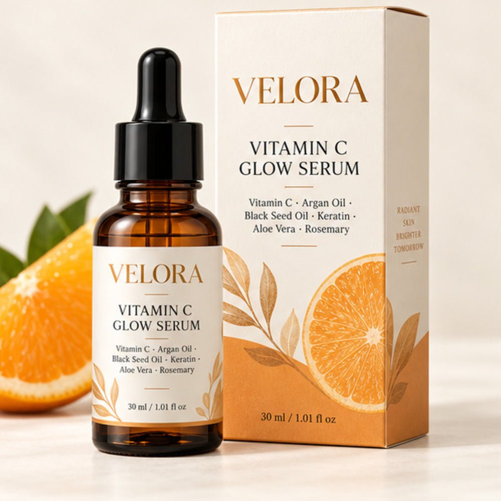 Velora Vitamin-C Glow Serum – Gegen Pigmentflecken & fahle Haut - Velora