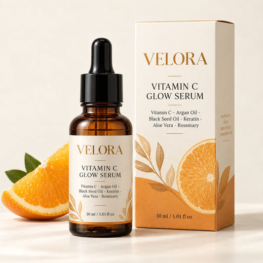 Velora Vitamin-C Glow Serum – Gegen Pigmentflecken & fahle Haut - Velora